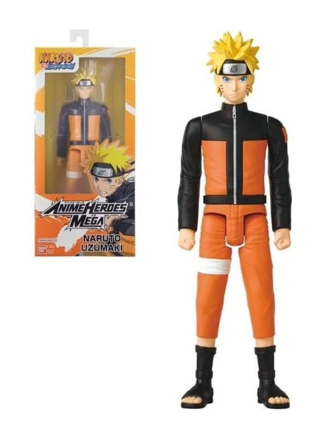 Bandai Anime Heroes Mega Naruto Uzumaki Collectible Figure 12-Inches | Naruto Shippuden | Action Figure | Display Figure | Perfect Gift for Collectors, Manga & Anime Lovers! - Image 1